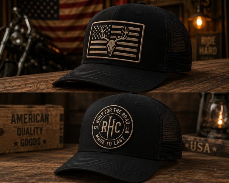 USA Deer Skull Custom Patch Trucker Hat